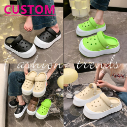 Mode femmes muller chaussures avec talon haut bricolage sabots pour femme personnalisé femmes sabots extérieur en peluche sandales infirmière chaussures - Product Image 6