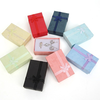 Boîte à bijoux rigide en papier RTS 5*8*2.6cm, deux pièces, pour bague, boucles d'oreilles, collier, bracelet, emballage cadeau, impression de logo personnalisée disponible