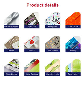 Bolsa de Plástico Mylar de 3 Lados con Autosellado, de Grado Alimenticio, para Impresión Personalizada, para Edamame Tostado, Chicle, Alimentos Enlatados y Bocadillos - Product Image 5