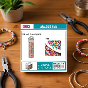 Ilan Abalorio Perline multicolori da 5 mm per la creazione di gioielli - Product Image 3
