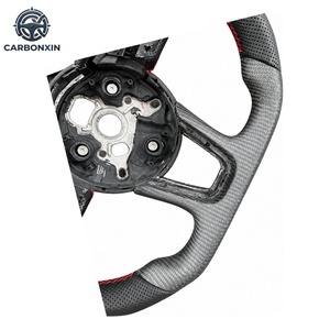 Volante de Cuero y Fibra de Carbono para Audi A1 Q3 A3 A4 A5 RS3 S4 RS5 S3 S4 S5 A6 A7 A8 - Product Image 4