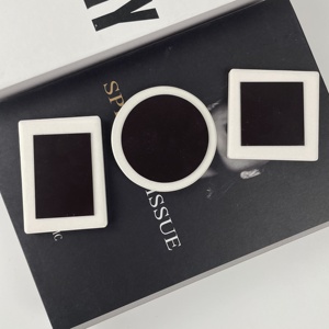 Logo personalizzato in ceramica <span class=keywords><strong>magnete</strong></span> frigorifero UV stampato diverse forme piastrelle in bianco per regalo non smaltato opaco Efffect <span class=keywords><strong>magnete</strong></span> da frigo - Product Image 2