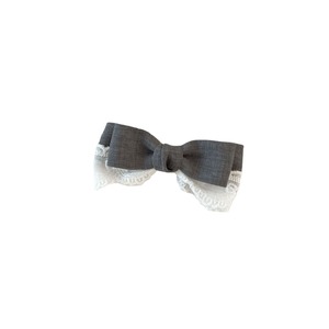 Jepit Rambut Daou Texture Gray Series Grey Lace Patchwork Bow, Jepit Rambut Model Pita Mengalir Elegan untuk Gaya Rambut Setengah Sanggul, Cocok untuk Pelajar - Product Image 6