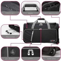 Sac de transport pour vêtements de danse avec fermeture éclair, étanche et extensible, valise à roulettes verticale pour compétition de danse