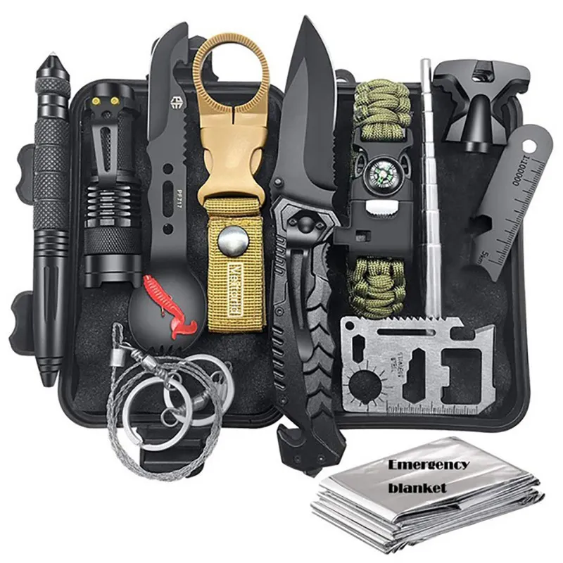 Emergency Survival Tools SOS Earthquake Aid Equipment ,Outdoor Camping Hiking Survival Gear Kit