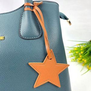 Fashion PU <b>Leather</b> Star Shaped <b>Keychain</b> Bag Pendants DIY Craft Accessories Bag Pendant <b>Leather</b> Accessory - Product Image 4
