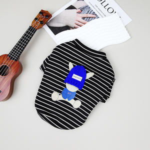 Automne et hiver chien minimaliste rayures pull pull décontracté chat <span class=keywords><strong>deux</strong></span> pattes Teddy poméranien vêtements pour animaux de compagnie chien vêtements - Product Image 5