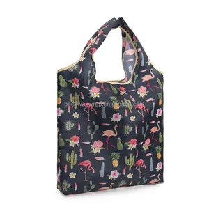 Folding Shoulder Bags Oxford Cloth Grocery Bags Reusable Foldable For Shopping