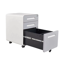Meuble de rangement mobile en acier moderne à 3 tiroirs, mobilier de bureau, armoire à dossiers mobile