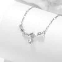 Collier Pendentif Arc Guirlande Fleur Papillon en Argent Sterling 925 Micro Pavé Zircon Cubique Élégant Personnalisé Mylove Vente en Gros