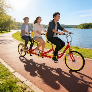 <span class=keywords><strong>Vélo</strong></span> tandem trois places robuste, antirouille et durable pour les petites familles, les aventures <span class=keywords><strong>en</strong></span> plein air et les excursions. - Product Image 1