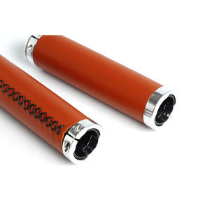 Poignées de guidon de vélo rétro en cuir de vache MAXFORD, poignées de guidon de vélo, volant de vélo, poignée de vélo <span class=keywords><strong>vintage</strong></span> en alliage, poignée de vélo à verrouillage - Product Image 5