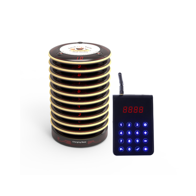 Magnetic Coaster Queue Management System Wireless Buzzer Cafe Restaurant Fast Food Clinic Guest Pager 1000m Range
