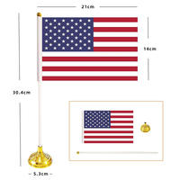 Bandera de Escritorio Portátil de Poliéster con Logotipo Personalizado de Oficina, Mini Bandera Digital Impresa con Soporte Magnético