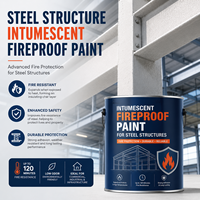 Peinture ignifuge intumescente pour structures en acier extérieures, peinture retardante à l'incendie, revêtement intumescent en gros