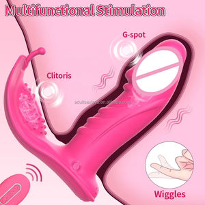 Venta al por mayor de fábrica: Juguetes sexuales para adultos para mujeres, bragas vibradoras con 3 modos de ondas y 7 de vibración, juguete en forma de rosa, vibrador de mariposa portátil para punto <span class=keywords><strong>G</strong></span>. - Product Image 2