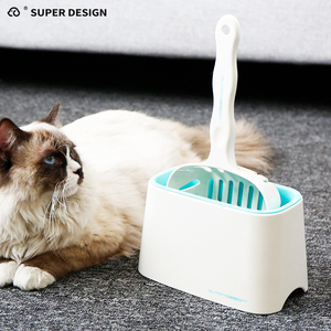 Vente en gros d'articles de luxe pour chats Boîte aux lettres en rouleau et propre avec cuillère en silicone Ensembles de nettoyage de <span class=keywords><strong>caca</strong></span> en plastique pour chats - Product Image 2