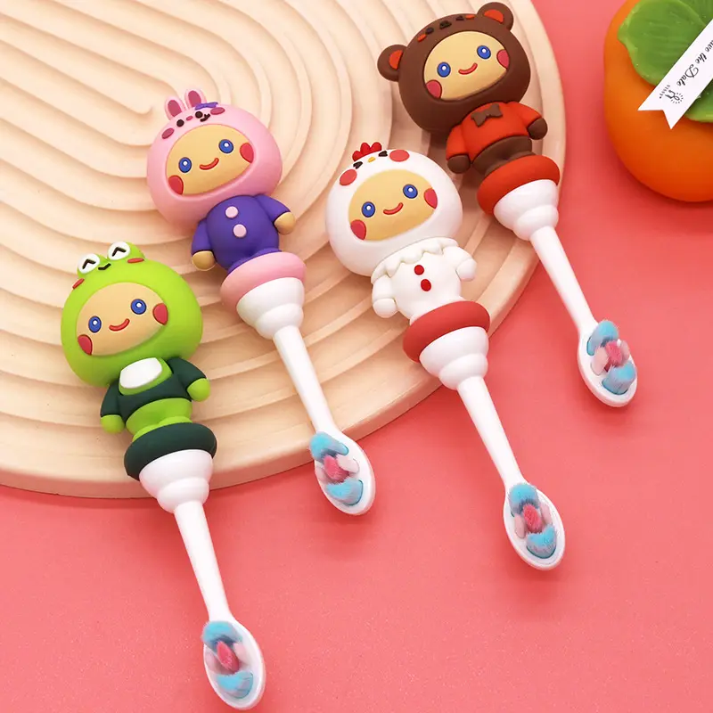 Brosse à dents enfants bébé cheveux doux en gros dessin animé mignon créatif dix mille cheveux brosse à dents 2-10 ans bébé brosse à dents