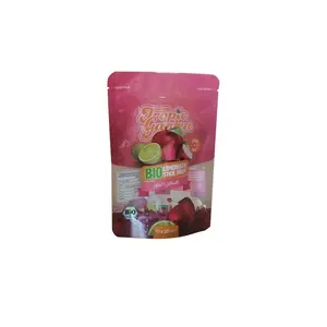 Clear front high barrier resealable laminated plastic honey stick sachet packaging bags for small syrup stick pouch