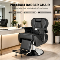 Fauteuils de barbier classiques pour hommes, chaise de coiffure élégante, chaise de barbier hydraulique, chaise de coiffure King