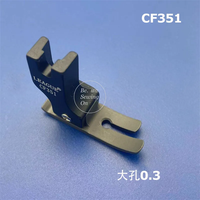 # Pied presseur antistatique en aluminium noir CF351 avec revêtement en téflon pour machine à coudre plate