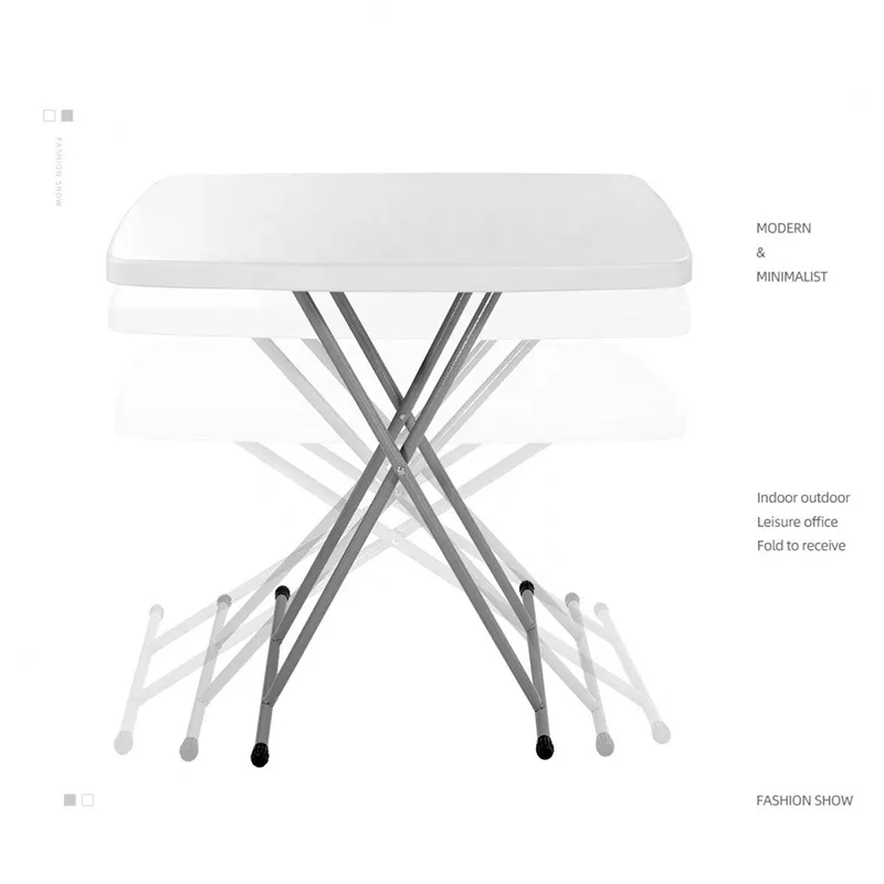 Levend En Meer Persoonlijke Tafel Hoge Dichtheid Polyethyleen Gelegeerd Staal Witte Kleine Klaptafel