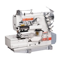 Machine à coudre industrielle Siruba F007K à lit plat ultra-plat, point interlock, avec double surjetage des côtés