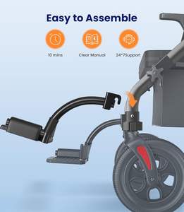 Déambulateur en aluminium Mateside avec siège réglable en hauteur Roues de 10 pouces Aide à la mobilité légère pour adultes âgés - Product Image 5