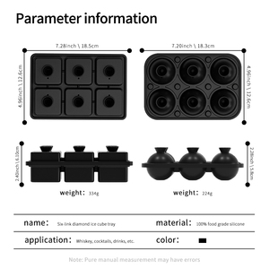 Thâm quyến nhà máy có thể tùy chỉnh cấp thực phẩm Silicone làm cho 6 khổng lồ kim cương <span class=keywords><strong>ice</strong></span> cubes cho whisky - Product Image 6
