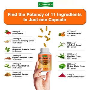 Capsule di berberina di marca personalizzata per il supporto del sistema immunitario salute digestiva integratori naturali a base di erbe - Product Image 4