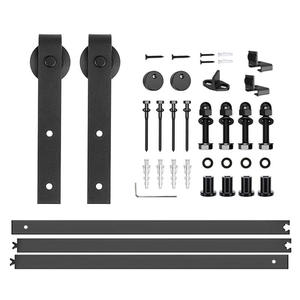 Kit de Herrajes para Puerta Corredera de Granero de Acero al Carbono de 6.6 Pies, Silencioso, con Sistema de Deslizamiento para Dormitorio - Product Image 1