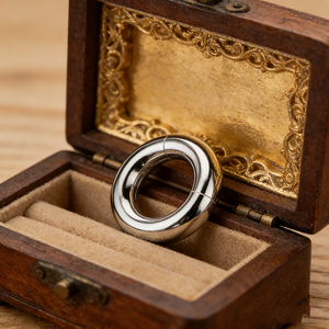 Anillos de Aro Segmentados con Bisagras de Titanio ASTM F136 Hipoalergénicos Unisex para <span class=keywords><strong>Piercing</strong></span> de Nariz, Ligeros, Antideslustre, Lisos y de Gran Tamaño - Product Image 2