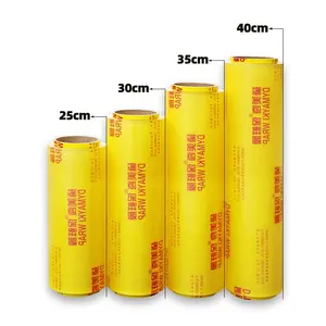 Siêu bám phim siêu thị sử dụng 8 micron đúc cấp thực phẩm PVC bám phim cho bao bì Jumbo Rolls