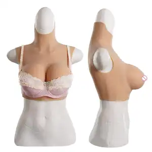Hot selling Sexy Tits Fake Big Boobs Silicone Breast Forms For Halloween Party Show Props Male To Female Transgender