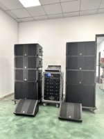 Sistema de Sonido Profesional de Doble Línea de 12 Pulgadas con Potencia de Salida de 600W y Construcción de Madera de Alta Calidad