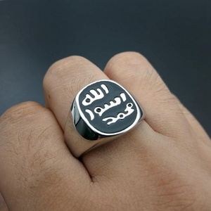 Hot Selling square Black Onyx Gemstone <b>Rings</b> <b>Men</b> Stainless Steel Masonic <b>Ring</b> Jewelry - Product Image 5