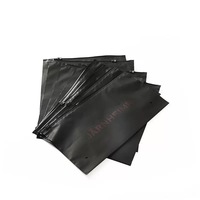 Sac à fermeture éclair noir mat en CPE personnalisé en petite série - Sac auto-scellant durable - Sac de protection pour vêtements