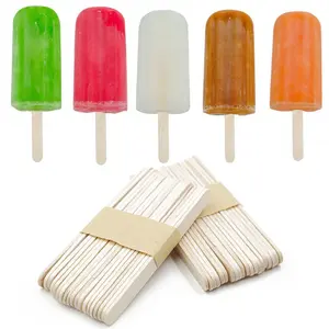 गर्म बेच लकड़ी आइसक्रीम स्टिक बांस Biodegradable फैंसी स्वाद Popsicle छड़ी आइसक्रीम स्टिक