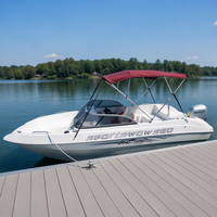 Bateau de pêche sportive côtier de 19 pieds, coque en fibre de verre, bateau de luxe avec moteur hors-bord 90-150 CV, bateau haute vitesse, design de couleur personnalisé