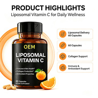 Capsules de Vitamine C Liposomale en Gros OEM, 60 Comprimés, Complément Alimentaire, Distributeur