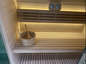 Sauna de Vapor Exterior Premium para 4 Personas, Cabina de Spa Resistente para el Hogar, Iluminación Suave, Sauna de Madera para Patio y Jardín, <span class=keywords><strong>Rumania</strong></span> - Product Image 4
