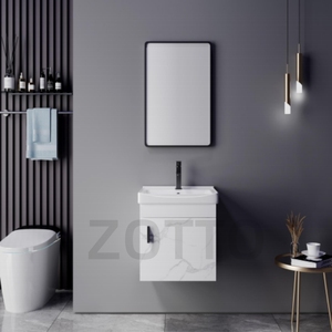 Meubles bon marché d'Amérique du Sud Petit <span class=keywords><strong>meuble</strong></span> de salle de bain en contreplaqué Ensemble de vanité Évier en céramique avec miroir Armoire en contreplaqué moderne - Product Image 2