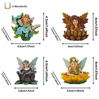 Figurines miniatures en résine de fées des saisons pour jardin, pics décoratifs pour pots de plantes, mini ornements féeriques, décorations de jardin et bonsaïs, faites à la main