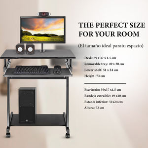 <span class=keywords><strong>Escritorio</strong></span> Moderno Minimalista de Metal y Madera <span class=keywords><strong>para</strong></span> Oficina en Casa, Estación de Trabajo Móvil <span class=keywords><strong>para</strong></span> <span class=keywords><strong>Computadora</strong></span> con Teclado, <span class=keywords><strong>Escritorio</strong></span> <span class=keywords><strong>para</strong></span> <span class=keywords><strong>Computadora</strong></span> - Product Image 5