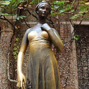 Sculpture de femme debout Juliette en bronze cuivre grandeur nature YOUFINE, moderne, pour l'extérieur, à vendre - Product Image 5