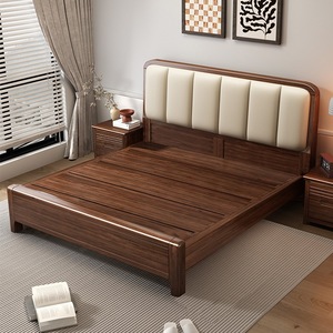 Cama de Madera Maciza de 1.5m con Almacenamiento en la Base, Elevación Neumática, Muebles de Dormitorio Modernos y Minimalistas para Adultos y Personas Mayores - Product Image 3