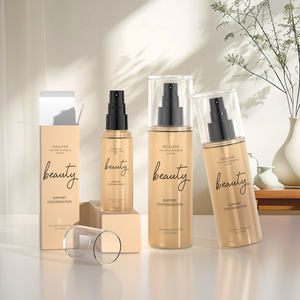 Frascos de Plástico PET de Luxo 50ml 150ml 200ml com Válvula Spray Pump Recarregável para Cosméticos Tônico Facial e Corporal - Product Image 2