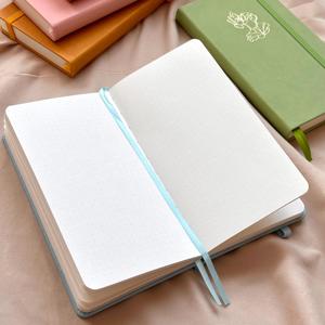 สมุดบันทึก LABON Floral Traveler's Notebook ปกหนังวีแกน กระดาษหนา 160 แกรม สมุดบันทึกขนาดพกพา 160 หน้า แบบตารางและจุด - Product Image 6