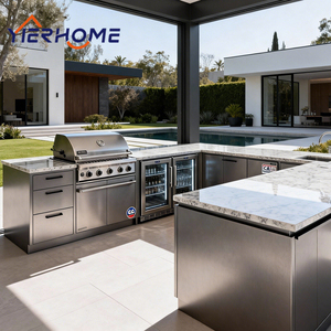 <span class=keywords><strong>Cuisine</strong></span> barbecue extérieure  et station de grill pour villas Four électrique encastré sur mesure et gril <span class=keywords><strong>en</strong></span> acier inoxydable - Product Image 2