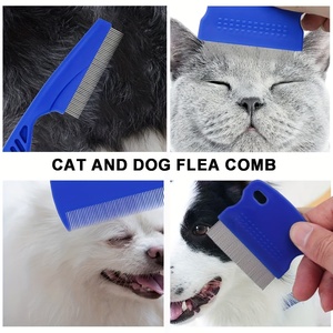 Double-Sided Stainless Steel <strong>Flea</strong> Lice Comb <strong>Dog</strong> &amp; Cat Grooming Combs Tear Stain Remover &amp; Dematting Comb for Pets - Product Image 4